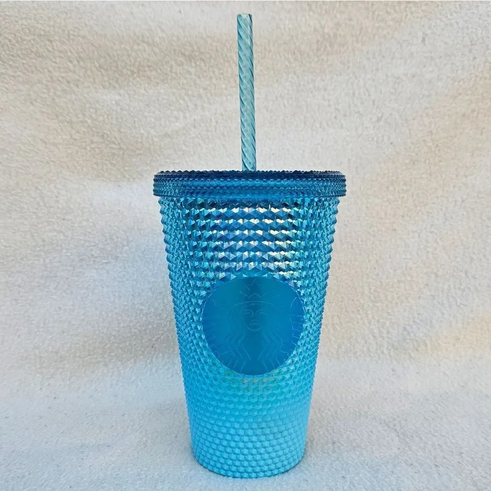 Starbucks Glacier Blue Ombre Gradient Studded Tumbler 16oz